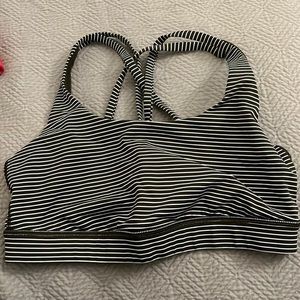 green white striped energy bra